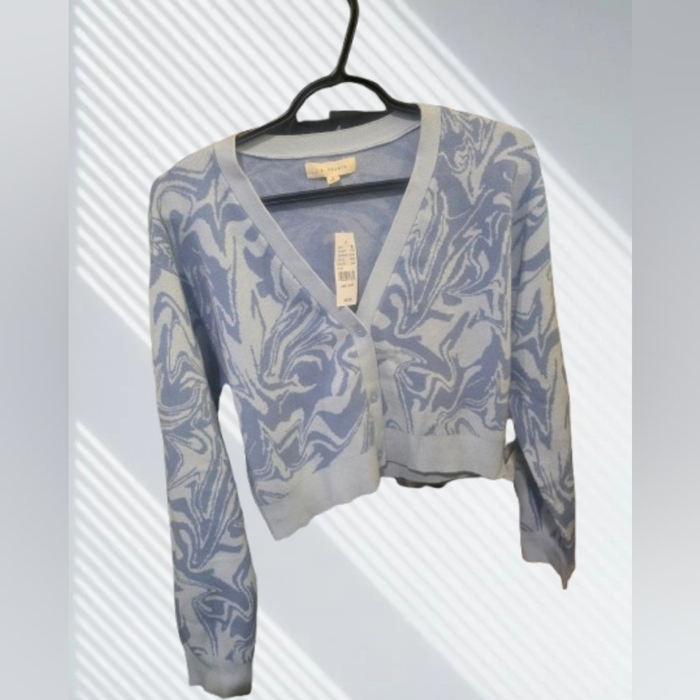 La Hearts Blue Cardigan